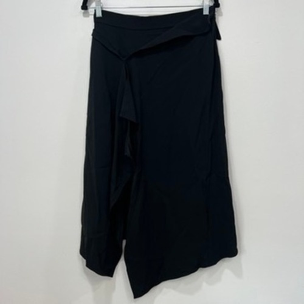 St. John Womens Black Skirt 6 Wrap Midi Modest Career Dog‎ Show Minimal Solid